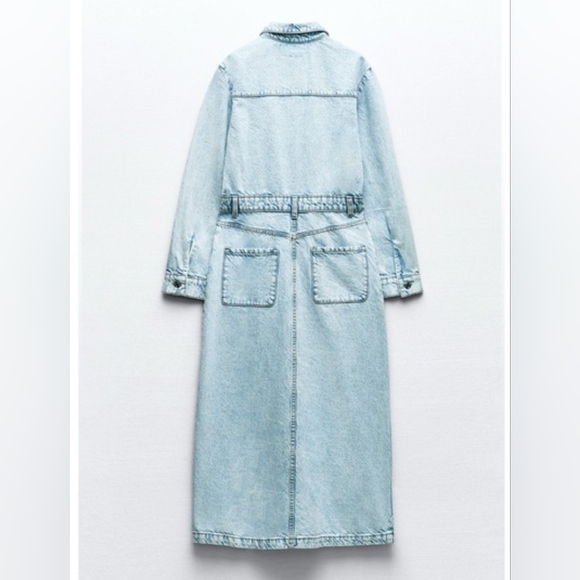 ZARA Denim Dress Nwot - Picture 5 of 6